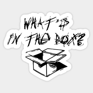 What's In The Box - Black Sticker